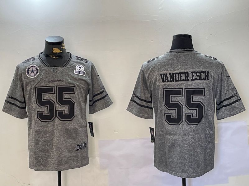 Men Dallas Cowboys #55 Vanderesch Grey 2024 Nike Limited NFL Jersey style 3->dallas cowboys->NFL Jersey